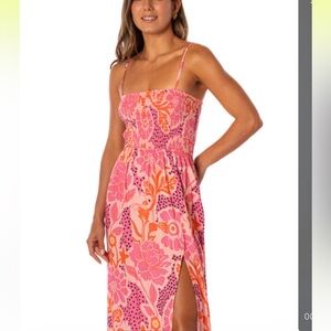 Maaji Blush Floral Lavinia Long Dress Size Medium NWT